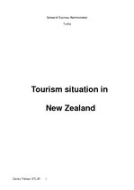 Kutatási anyagok 'Tourism Situation in New Zealand', 1.                