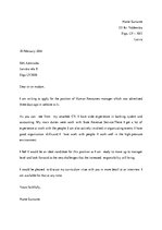 Minták 'Covering Letter', 1.                