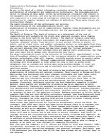 Esszék 'Communications Technology: Global Information Infrastructure', 1.                