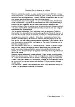 Esszék 'The Need for the Internet in Schools', 1.                