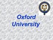 Prezentációk 'The University of Oxford', 1.                