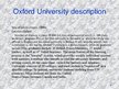 Prezentációk 'The University of Oxford', 4.                