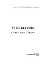 Összefoglalók, jegyzetek 'Gold Mining and Its Environmental Impacts', 11.                