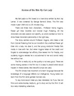 Esszék 'Review of the Film "My Fair Lady"', 1.                