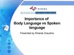 Prezentációk 'Importance of Body Language vs Spoken Language', 1.                