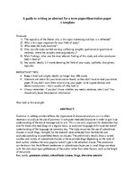 Minták 'Bachelor Paper Abstract Guide', 1.                