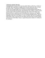 Összefoglalók, jegyzetek 'Tax Survey in the UK', 2.                