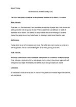 Esszék 'Environmental Problems of My Area', 1.                