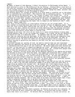 Esszék 'A Short Introduction to the Philosophy Called Death', 1.                