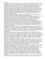 Esszék 'Management and Leadership', 1.                