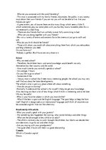 Összefoglalók, jegyzetek 'Oral Test for Grade 8 in English', 2.                