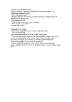 Összefoglalók, jegyzetek 'Oral Test for Grade 8 in English', 3.                