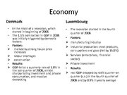 Prezentációk 'Economics of Denmark and Luxembourg', 3.                