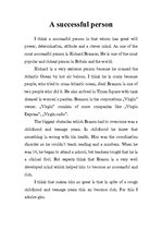 Esszék 'A Successful Person', 1.                