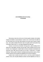 Esszék 'My Interpretation of Global Citizenship', 1.                