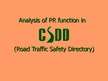 Kutatási anyagok 'Analysis of PR function in CSDD', 11.                