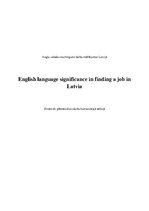 Kutatási anyagok 'English Language Significance in Finding a Job in Latvia', 1.                