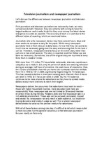 Esszék 'Television and Newspaper Journalism', 1.                