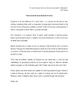 Esszék 'There Should Be More Discipline in School', 1.                