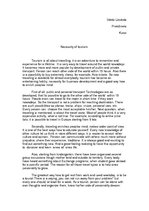 Esszék 'Necessity of Tourism', 1.                