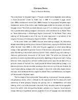 Esszék 'Literature Review for Master. Thesis in English Studies', 1.