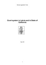 Kutatási anyagok 'Court System in Latvia and USA', 1.                