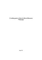 Kutatási anyagok 'Crushing Power of Love in Knut Hamsun “Victoria” ', 1.                