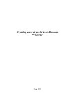Kutatási anyagok 'Crushing Power of Love in Knut Hamsun “Victoria” ', 1.                