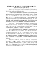 Esszék 'People should Enjoy Life While They are Young', 1.                