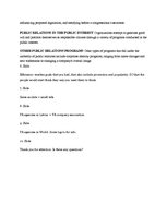 Prezentációk 'Public Relations Campaign: Description and Efficiency', 12.                