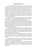 Esszék 'Various World and Me in It', 1.                