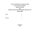 Kutatási anyagok 'Employee Motivation: Theory and Practice', 1.                
