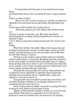 Esszék 'Kids and Smoking', 3.                