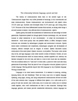 Esszék 'The Relationships Between Language Speech and Text', 1.                