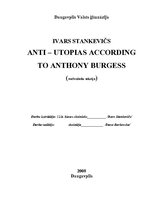 Kutatási anyagok 'Anti - Utopias According to Antony Burgess ', 1.                