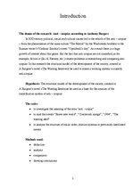 Kutatási anyagok 'Anti - Utopias According to Antony Burgess ', 3.                