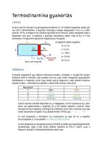 Összefoglalók, jegyzetek 'Termodinamikai feladat levezetett megoldása', 1.                