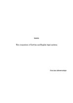 Kutatási anyagok 'The Comparison of Latvian and English Legal Systems', 1.                