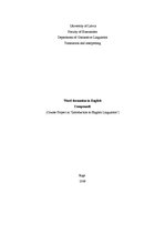 Összefoglalók, jegyzetek 'Word Formation in English', 1.                