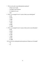 Kutatási anyagok 'Statistics Report: Mobile Phone Usage During Lectures and Its Impact', 23.                