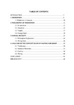 Záródolgozatok 'Philosophical Aspect of the Concept Death in S.Beckett's Play "Waiting for Godot', 6.                