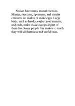 Kutatási anyagok 'Snakes', 6.                