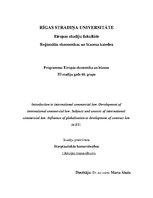 Összefoglalók, jegyzetek 'Introduction to International Commercial Law', 1.                