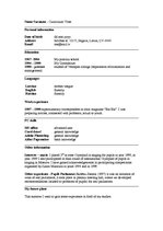 Minták 'Curriculum Vitae in English', 1.                