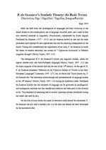 Kutatási anyagok 'F. de Saussure’s Semiotic Theory: the Basic Terms', 1.                