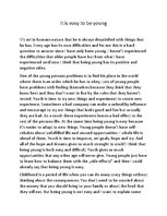 Esszék 'It's Easy to Be Young', 1.                