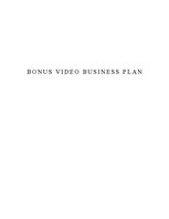 Üzleti tervek 'Bonus Video Business Plan', 1.                