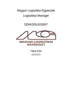 Kutatási anyagok 'Logisztikai szakdolgozat', 1.                