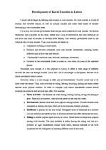 Összefoglalók, jegyzetek 'Development of Rural Tourism in Latvia', 2.                