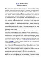 Kutatási anyagok 'War and Poverty', 1.                